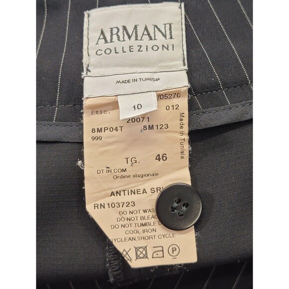 Armani Collezioni Black Wide Leg Dress Pants Slacks Trousers Women's Size 10 EUC - Picture 5 of 6